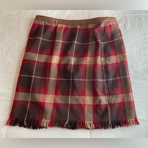 Jones New York Vintage Wool Tartan Plaid Mini Skirt 12 Academia Gilmore Girls - Picture 2 of 12